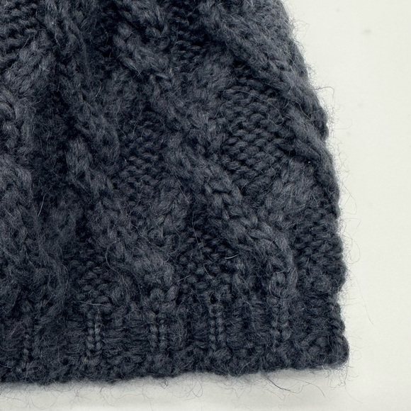 Wooden Ships Cable Knit Wool Blend Beanie Gray - Picture 3 of 5